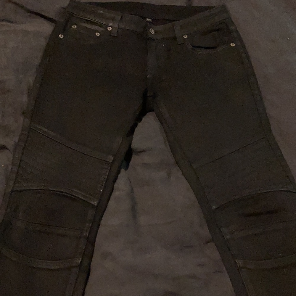Carman  black moto denim jeans